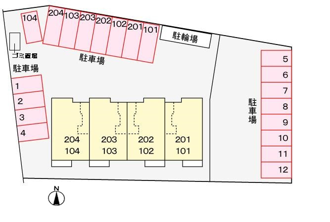 シャルマン　ソレイユの区画図