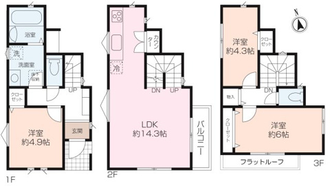 【 建 物 完 成 】 境之谷新築戸建　～陽光降りそそぐ南道路の新築戸建～の画像