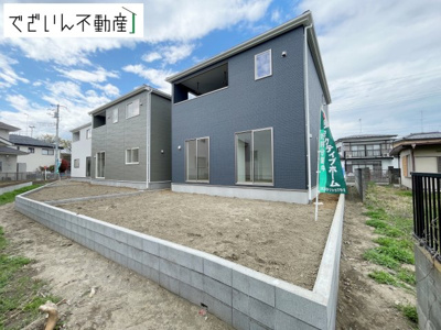 【外観】 | Cradle garden熊谷市久下第12　新築住宅 | ≪3号棟≫暖かな太陽の光が降りそそぐお家です☆彡
現地(2025年4月撮影)
