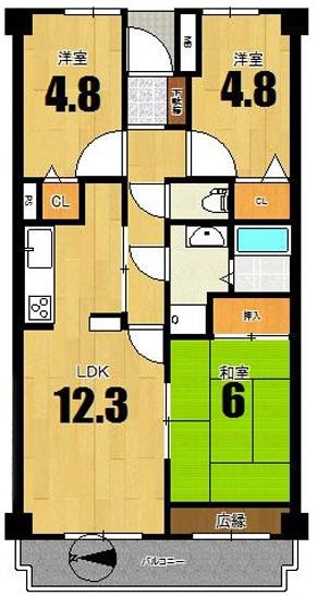 ライオンズガーデン久喜参番館の間取り|高層階につき通風・眺望良好です♪
