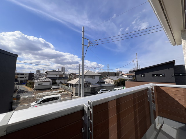 新築　高崎市江木町10区画　2号棟の展望|現地写真　前面にお家がないので日当たりも見通しも良好です！