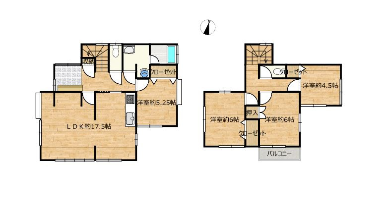 リフォーム中古戸建　丹羽郡大字斎藤字北山　昭和60年築の間取り