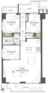 【間取り】 | 【上級グレードリノベ】サーパス矢口駅前 | ※
間取図では分からない広さや明るさ，
資料には記載されていない情報があります。
ぜひ、現地を見られる事をお勧めいたします！