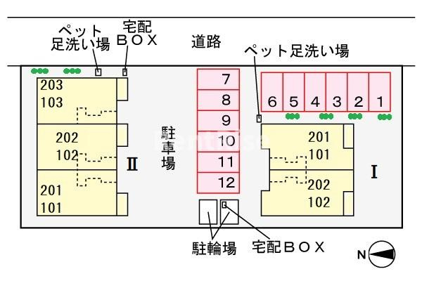 アリビオ　Ⅱの駐車場|駐車場