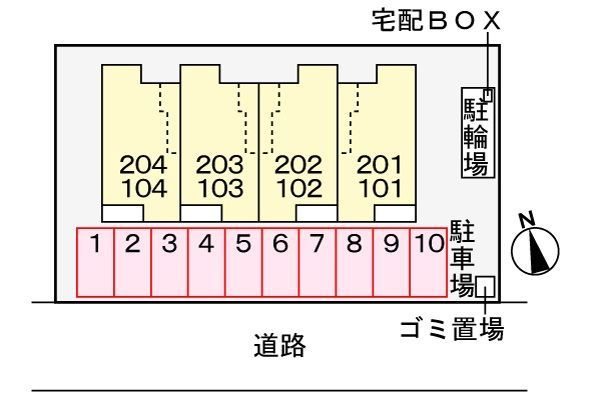 ココヴェールの駐車場