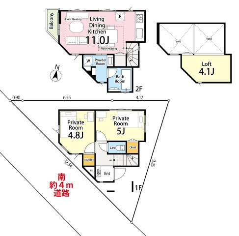＜LIBERi リーベリー＞練馬区春日町5丁目　子育て最適エリア　限定1棟の間取り|2LDK+ロフト　敷地面積 50.67ｍ2　建物面積 51.40ｍ2