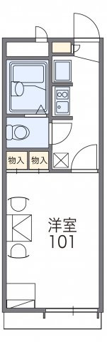 【間取り】 | レオパレスシャローム氷室