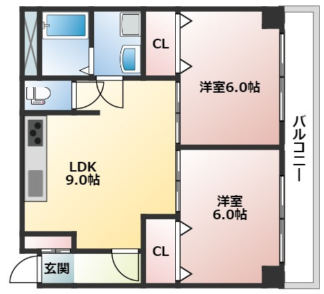 グレーシア庚午の間取り