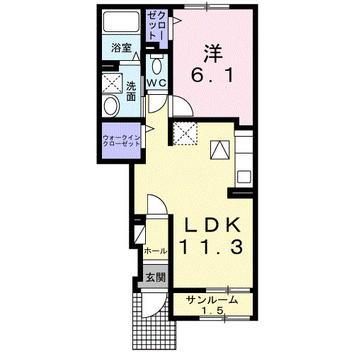 プランドール谷津の間取り