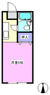 【間取り】 | カーサ中田 | 南向き