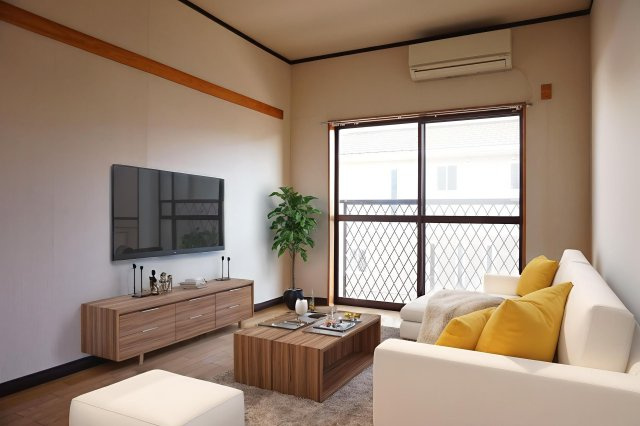 カーサ中田の居間・リビング|CG画像のため家具はつきません