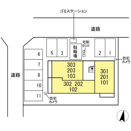 オッツ草間の区画図