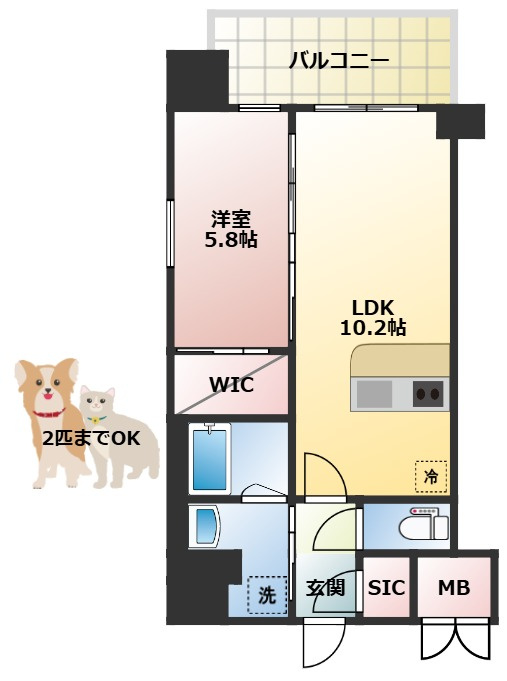 グランカーサ新大阪SOUTHの間取り