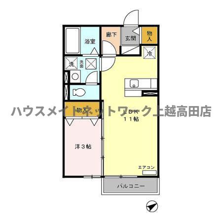 タウンコートくろい駅東 Ⅲの間取り|間取図