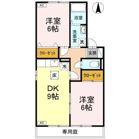 【間取り】 | グレイス･ハイツ　B棟