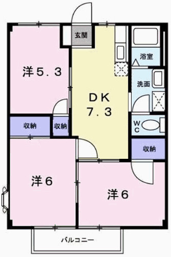 サンライズ青山の間取り