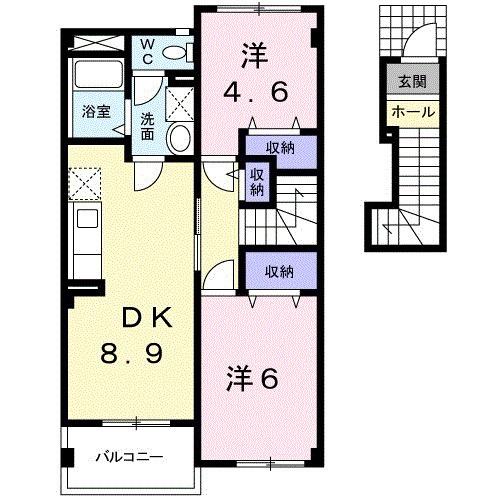 リヴェル　ブレ　Ｃの間取り