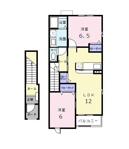 パラッツォリーノ　ヴィオラＡの間取り