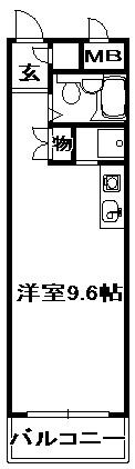 【間取り】 | メゾン三田赤坂 | メゾン三田赤坂205号室