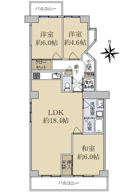 バルミーパーク横川(A)の間取り