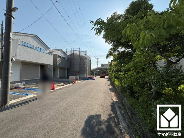 京田辺市河原神谷　１期　４号地の前面道路含む現地写真