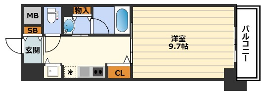 インザグレイス天神橋の間取り