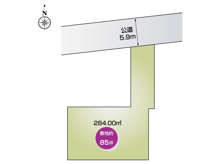 【区画図】伊勢崎市韮塚町住宅用地