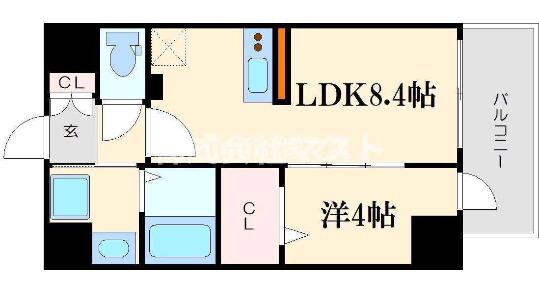 プレサンスOSAKA東中本エシデルの間取り