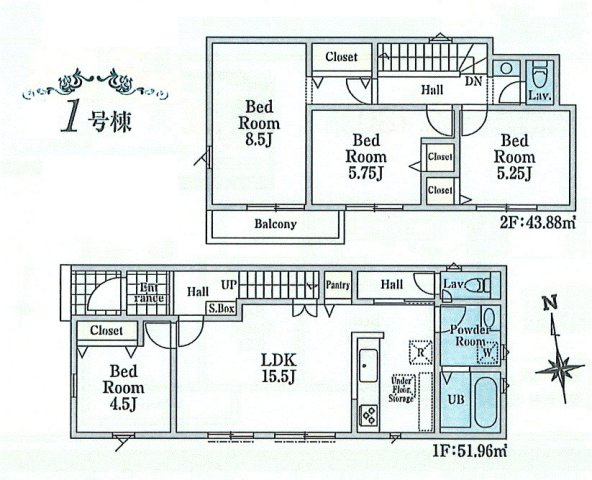 瑞穂町駒形富士山　新築戸建全6棟の間取り