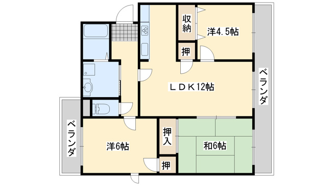 【間取り】 | サンセリテ中町