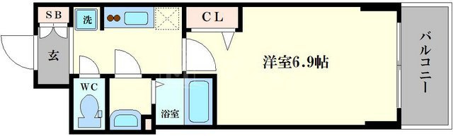 プレサンス堺筋本町駅前シェルの間取り