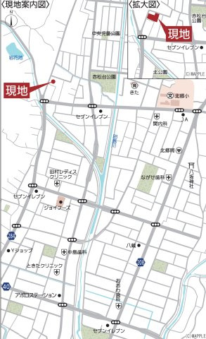 足利市田島町第1　Cradle Garden　全6棟の地図