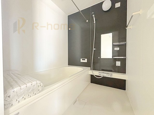 水戸市見川21期　新築戸建て　3号棟の浴室|足を伸ばしてもゆったりできるバスルーム♪機能性も取り入れて使い易さも保証します♪