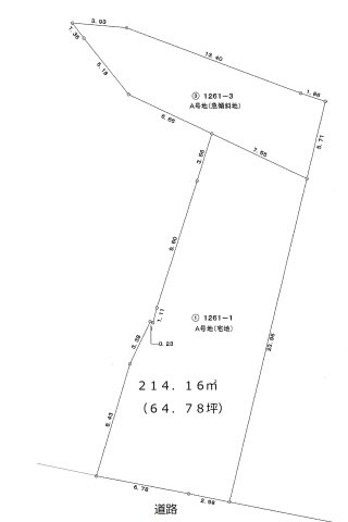 黒井宅地A号地の土地図
