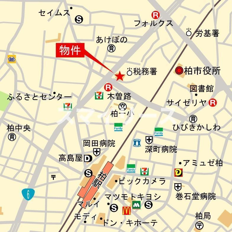 パークホームズ柏あけぼの二丁目の地図