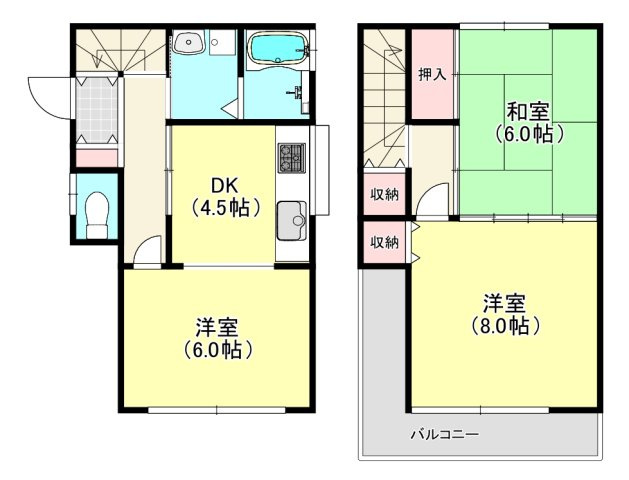 【 売主 】横浜市南区庚台　戸建の間取り
