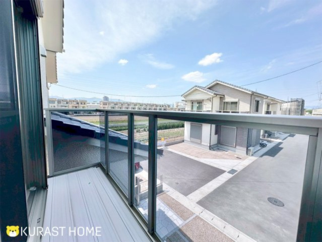 京都市伏見区久我石原町　未入居物件のバルコニー|北側バルコニー