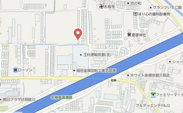 京都市伏見区久我石原町　未入居物件の地図