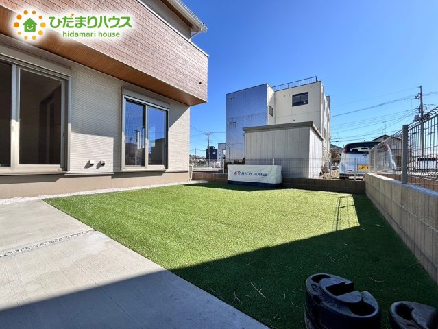 深谷市上柴町　分譲一戸建　フェリディアガーデン　02の庭|お子様の元気なお外遊びも、自宅のお庭なら安心ですね(^^♪					
