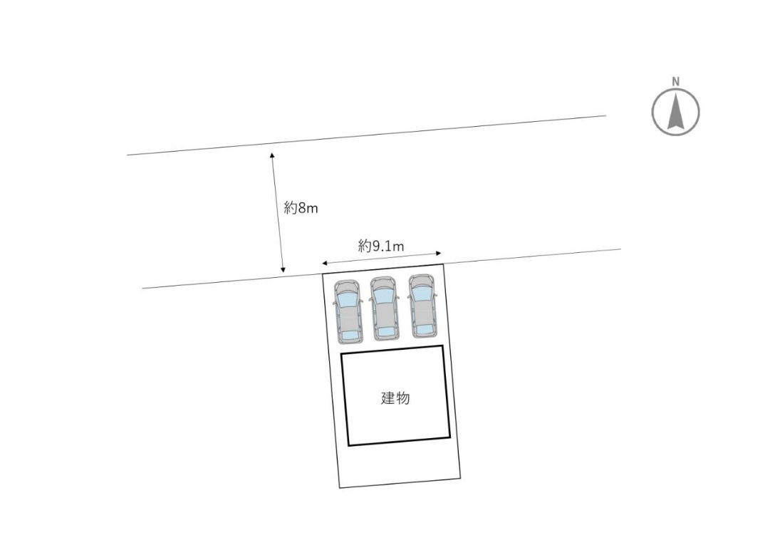 敦賀市野神中古戸建の区画図