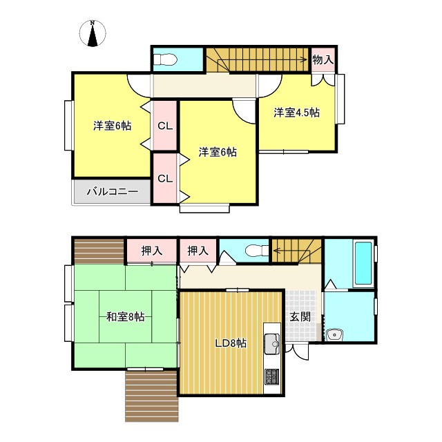 八街市沖渡　中古戸建の間取り