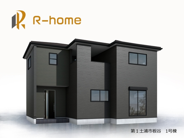 第1土浦市板谷　新築戸建て　1号棟の外観パース|ご予約を頂ければ、『平日』はもちろん『早朝』や『夜間』もご見学可能です♪お気軽にお申し付けください♪