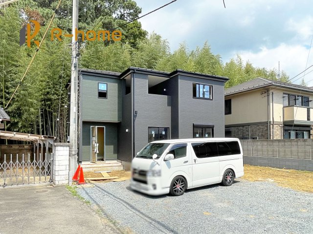 第1土浦市板谷　新築戸建て　1号棟の外観|2025年5月完成予定！近隣の同仕様完成物件をご見学いただけます♪