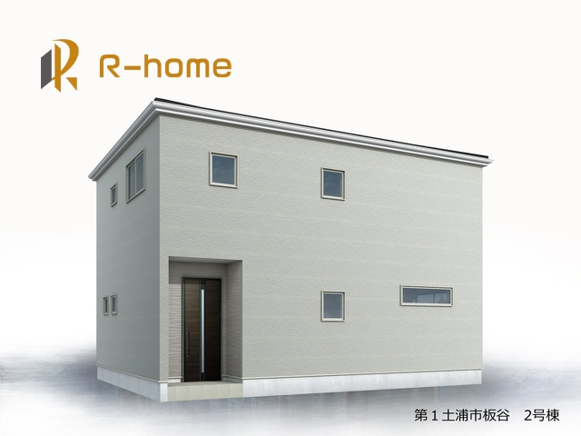 第1土浦市板谷　新築戸建て　2号棟の外観パース|ご予約を頂ければ、『平日』はもちろん『早朝』や『夜間』もご見学可能です♪お気軽にお申し付けください♪