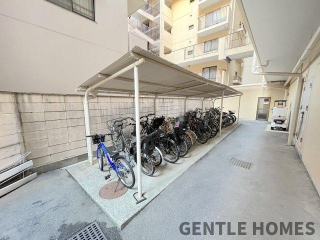 南薬院パークマンションの駐輪場