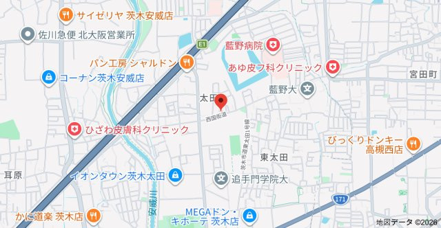 太田平屋一戸建貸家の地図