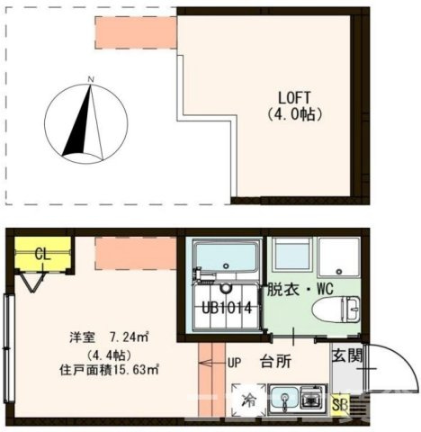 足立区青井２丁目のアパートの間取り