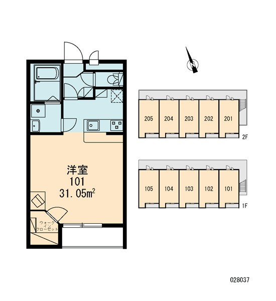レオパレスラフォーレ風早Ⅱの区画図|画像3