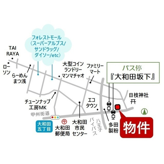 【外観】 | グローイングシティー大和田　駐車場 | 地図