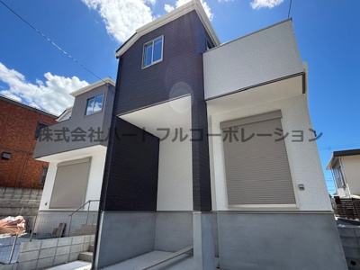 【外観】 | 神戸市須磨区神の谷7丁目　新築戸建1号棟　仲介手数料無料！ | 落ち着いた雰囲気の外観です